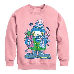 Детская толстовка Garfield Holiday Shopping Christmas Crew Fleece Licensed Character, Mauve