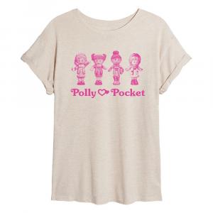 Детская струящаяся футболка Polly Pocket, бежевый