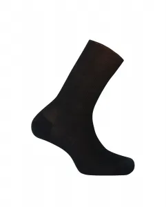 Мужские короткие носки из мерсеризованного хлопка в рубчик - Антиаллергенные Punto Blanco, черный