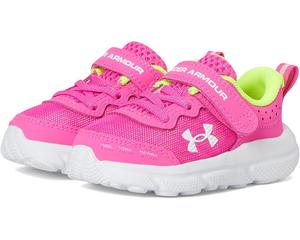 Кроссовки Under Armour Kids Assert 10 Alternate Closure Sneakers, цвет Rebel Pink/High Vis Yellow/White