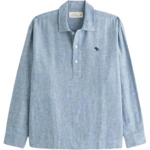 Abercrombie＆Fitch Мужская синяя рубашка