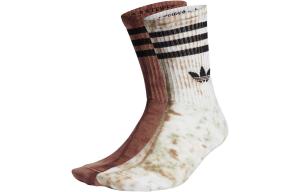 Носки унисекс до середины икры Adidas Originals, цвет 2 Pairs (Rock Olive Green + Dark Grey Brown)