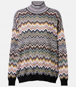 Зигзагообразный свитер Missoni, Multicolor Brown And Yellow