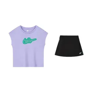 Детский комплект с юбкой для детей 3-7 лет Nike, черный