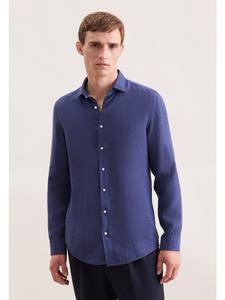 Рубашка делового кроя среднего синего цвета Seidensticker