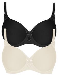 Бюстгальтер с косточками Viania 2er Pack Spacer Bügel BH Carola, цвет cream schwarz