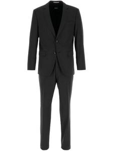 BOSS клетчатый костюм с однобортным пиджаком, серый