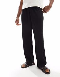 Свободные плиссированные брюки черного цвета Jack & Jones