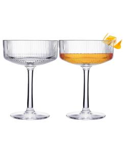 Набор из 2 ударопрочных бокалов для коктейлей Khen Art Deco The Wine Savant, прозрачный