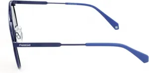 Прямоугольные солнцезащитные очки Polaroid, синие (цветок/серый), 51, Blue (Blossom/Grey Pz)