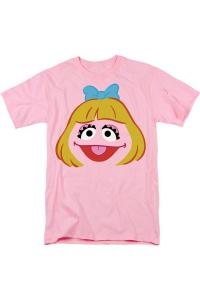 Футболка с коротким рукавом для взрослых с изображением лица рассвета из сериала «Улица Сезам» Gildan, розовый