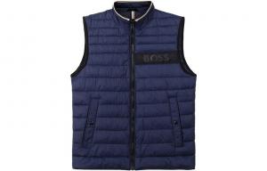 HUGO BOSS Стеганый жилет с логотипом, Dark Blue