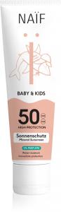 Солнцезащитный крем для младенцев и детей с минеральным SPF 50 0% парфюмерный солнцезащитный крем для младенцев и детей Naif, be kvapiųjų medžiagų spf 50 100 мл