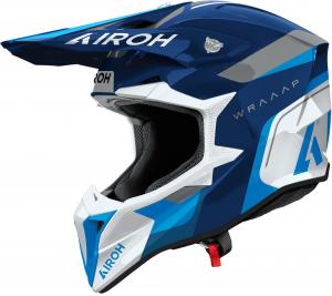Мотокроссовый шлем Airoh wraaap conquer, Blue/White/Black