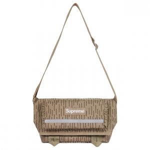 Supreme Нейлоновая курьерская сумка через плечо унисекс бежевая, Tan