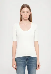 Базовая футболка с широким вырезом и коротким рукавом Closed, Ivory