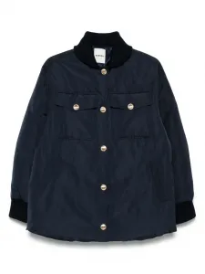 Пуховик с воротником в рубчик SANDRO, синий