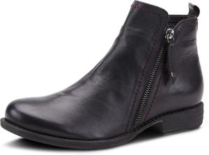 Женские водонепроницаемые кожаные ботильоны Spring Step Oziel | Женская обувь с декоративной молнией, регулируемой шнуровкой и массивным плоским каблуком, Black