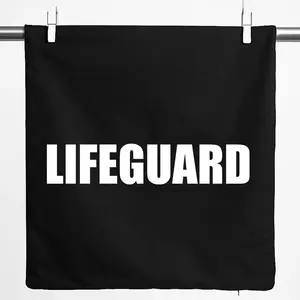 Наволочка Huuraa с надписью Спасатель в подарок, 40x40 см, черный хлопок, подарок спасателю Hellweg Druckerei