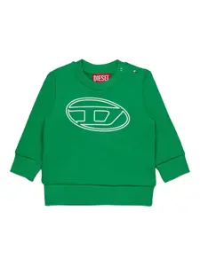 Толстовка с логотипом Diesel Kids, зеленый