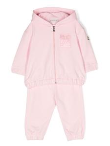 Moncler Enfant спортивный костюм с нашивкой-логотипом, розовый