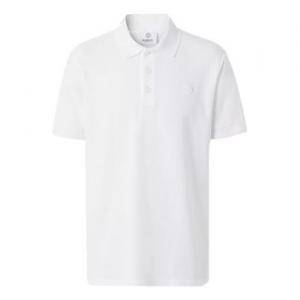 Футболка Men's Burberry SS21 Pattern Cotton Short Sleeve Polo Shirt White, белый