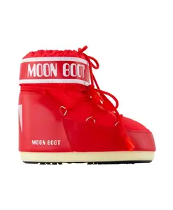 Красные синтетические ботильоны Moon Boot, красный