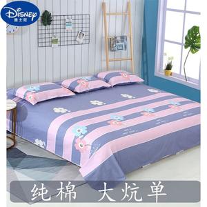Disney Простыня из чистого хлопка 320х250 см, цвет Pink, blooming with the flowers
