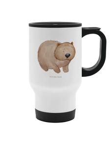 Mr. & Mrs. Panda Кружка из нержавеющей стали с изображением вомбата, без надписи, белого цвета