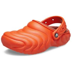 Классический сабо с подкладкой Overpuff Lava Crocs, оранжевый