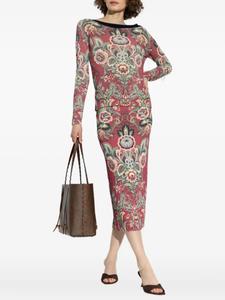 Топ с цветочным принтом ETRO, красный