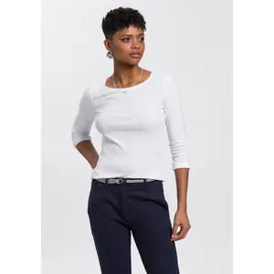 Рубашка KangaROOS с длинными рукавами и фиксируемыми отворотами, белый