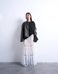 Прозрачное макси-платье Topshop с кружевными вставками цвета слоновой кости