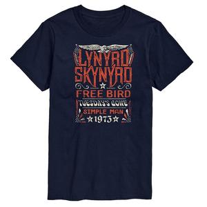 Мужская футболка с рисунком Lynyrd Skynyrd Licensed Character, темно-синий