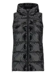 Стеганый жилет с капюшоном PINKO, черный