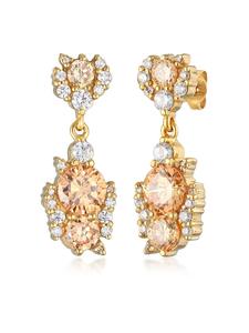 Elli Серьги из серебра 925 пробы с золотым покрытием