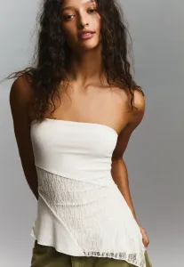 Асимметричный топ-бандо Bershka, White