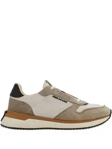 Замшевые кроссовки с логотипом Ferragamo, нейтральный