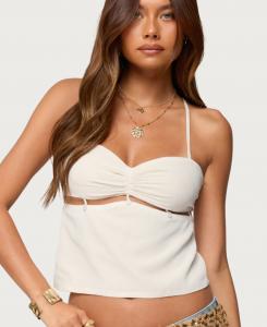 Женская шифоновая блузка с вырезами Эбба Edikted, Cream