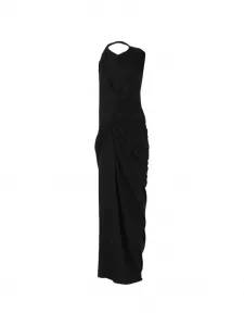 Платье Oaklyn с драпировкой и воротником-хомут ENTIRE STUDIOS, черный