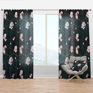 Шторы в стиле ретро Designart II, розовый