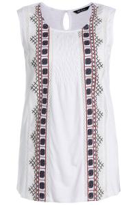 Футболка Ulla Popken Strick Top, цвет schneeweiß