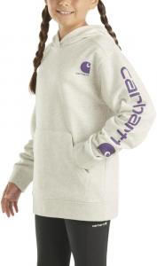 Carhartt худи для девочек флисовая толстовка, Ash Heather Grey