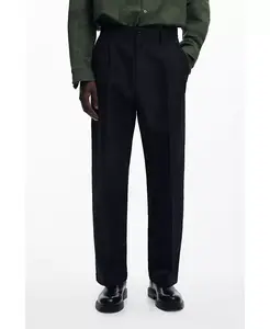 Мужские плиссированные брюки с контрастными деталями Desigual, черный