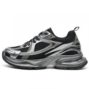 Повседневные кроссовки Low Top Unisex GOG, женские бело-серебристые с высотой подошвы 7 см