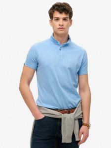 Хлопковая поло с коротким рукавом классического кроя Superdry, Bluebell