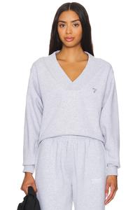 Джемпер из органического материала с v-образным вырезом 7 Days Active, серый