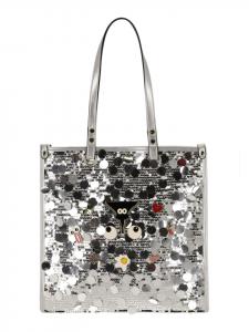 MyMo Женская сумка-тоут серебристого цвета