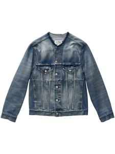 Maison Margiela джинсовая куртка без воротника, синий