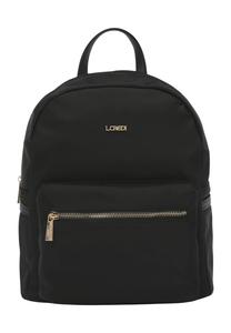 Рюкзак с эмблемой, однотонный, женский L.CREDI, черный